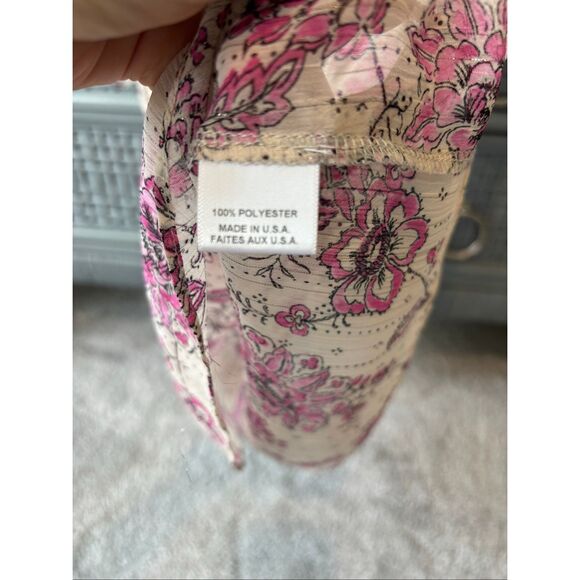 NWOT MISA Basia Siena Pink Paisley Floral Chiffon Flutter Sleeve Top, XS $210 B1 - Picture 6 of 10